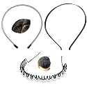 Black Flexible Metal Wavy,Spring Zig Zag,Chain and Simple Hair Band Hair Hoop Hairband Daily Use for Unisex Men Women (Design7)