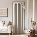 NICETOWN 100% Blackout Door Curtains for Doorway Privacy, Natural Beige