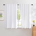 NICETOWN 100% Blackout Window Curtains for Camper - (Snow White Color) 42x40 Inch, 2 Panels Set, Thermal Insulated Blackout Drapes/Draperies with Rod Pocket &amp; Back Tab for Loft