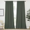 NICETOWN Bedroom Blackout Curtain Panels - (Dark Mallaed Color) 52 x 120 inch, 2 PCs, Insulating Energy Saving Solid Rod Pocket Blackout Drapes for Hall, Villa