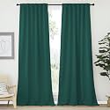 NICETOWN Bedroom Blackout Curtain Panels - (Hunter Green Color) 52 x 120 inch, 2 PCs, Insulating Energy Saving Solid Rod Pocket Blackout Drapes for Hall, Villa