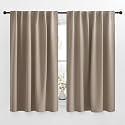NICETOWN Bedroom Blackout Curtain Panels - (Taupe Color) 52 x 108 Inch, 2 PCs, Insulating Energy Saving Solid Rod Pocket Blackout Drapes for Hall, Villa