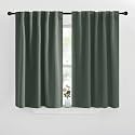 NICETOWN Blackout Curtain Panels for Kitchen - (Dark Mallard Color) 29x30 inch, 2 Panels Set, Room Darkening Blackout Drapes for Window