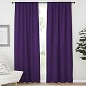 NICETOWN Bedroom Curtains Blackout Drapery Panels - (Royal Purple Color) W52 x L84, Double Panels, Window Treatment Blackout Drapery for Windows