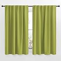 NICETOWN Bedroom Curtains Blackout Drapery Panels - (Grass Green Color) W52 x L63, Double Panels, Window Treatment Blackout Drapery for Windows