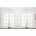 NICETOWN Beige Sheer Curtains 95 Inch Long, Soft Breathable Light Filtering Drapes with Airy Elegant Fabric for Living Room/Patio/Glass Door, 60" W x 95" L Inches, 4 Panels Set