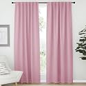 NICETOWN Blackout Curtain Blinds for Living Room - (Rouge Pink Color) 52 inches Wide by 72 inches Long, 2 Panels Set, Insulated Room Darkening Window Drapes