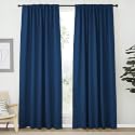 NICETOWN Blackout Curtain Panel for Living Room - (Moroccan Blue Color) 62 inches Wide by 84 inches Long, 2 Panels Set, Insulated Room Darkening Window Drapes