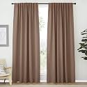 NICETOWN Blackout Curtain Panel for Living Room - (Cappuccino Color) 70 inches Wide by 84 inches Long, 2 Panels, Insulated Room Darkening Window Drapes