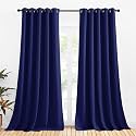 NICETOWN Blackout Curtain Panels for Bedroom, 2 Panels, W70 x L95-inch, Royal Blue, Thermal Insulated Grommet Top Blackout Draperies and Drapes for Basement