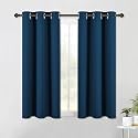 NICETOWN Blackout Curtain Panels for Bedroom, 2 Panels, W42 x L60 inches, Moroccan Blue, Thermal Insulated Grommet Top Blackout Draperies and Drapes