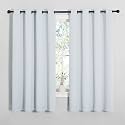 NICETOWN Blackout Curtain Panels for Bedroom, 2 Panels, W52 x L60-inch, Greyish White, Thermal Insulated Grommet Top Blackout Draperies and Drapes for Basement