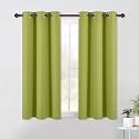 NICETOWN Blackout Curtain Panels for Bedroom, 2 Panels, Fresh Green, W42 x L40-inch, Thermal Insulated Grommet Top Blackout Draperies and Drapes for Basement