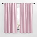 NICETOWN Blackout Curtain Panels for Kitchen - (Baby Pink Color) 34x63 Inch, 2 Panels Set, Thermal Insulated Room Darkening Blackout Drapes/Draperies with Rod Pocket &amp; Back Tab for Window