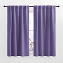 NICETOWN Blackout Curtain Panels for Kitchen - (Lilac Color) 34x63 Inch, 2 Panels Set, Thermal Insulated Room Darkening Blackout Drapes/Draperies with Rod Pocket &amp; Back Tab for Window