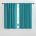 NICETOWN Blackout Curtain Panels for Kitchen - (Peacock Teal Color) 29x30 inch, 2 Panels Set, Room Darkening Blackout Drapes for Window