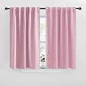 NICETOWN Blackout Curtain Panels for Kitchen - (Rouge Pink Color) 42x30 inch, 2 Panels Set, Room Darkening Blackout Drapes for Window