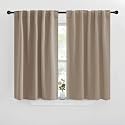 NICETOWN Blackout Curtain Panels for Kitchen - (Taupe Color) 29x36 inch, 2 Panels Set, Room Darkening Blackout Drapes for Window