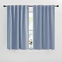 NICETOWN Blackout Curtain Panels for Kitchen - (Vintage Blue Color) 29x30 inch, 2 Panels Set, Room Darkening Blackout Drapes for Window