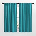 NICETOWN Blackout Curtain Panels for Living Room - (Peacock Blue Color) 34x63 Inch, 2 Panels Set, Thermal Insulated Room Darkening Blackout Drapes/Draperies with Rod Pocket &amp; Back Tab for Window