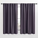 NICETOWN Blackout Curtain Panels for Living Room - (Greyish Purple Color) 52x54 inch, 2 Panels Set, Room Darkening Blackout Drapes for Window