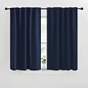 NICETOWN Blackout Curtain Panels for Living Room - (Navy Color) 29x30 inch, 2 Panels Set, Room Darkening Blackout Drapes for Window