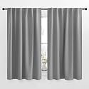 NICETOWN Blackout Curtain Panels for Living Room - (Silver Grey Color) 52x54 inch, 2 Panels Set, Room Darkening Blackout Drapes for Window