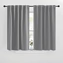 NICETOWN Blackout Curtain Panels for Living Room - (Silver Grey Color) 29x36 inch, 2 Panels Set, Room Darkening Blackout Drapes for Window