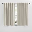 NICETOWN Blackout Curtain Panels for Living Room - (Natural Color) 42x36 inch, 2 Panels Set, Room Darkening Blackout Drapes for Window