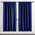 NICETOWN Blackout Curtain Panels Window Draperies - (Royal Blue Color) 70x72 inch, 2 Pieces, Insulating Room Darkening Blackout Drapes for Bedroom