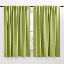 NICETOWN Blackout Curtain Panels Window Draperies - (Fresh Green Color) 62x63 inch, 2 Pieces, Insulating Room Darkening Blackout Drapes for Doorway Shower Bathroom Laundry Room Bifold Door