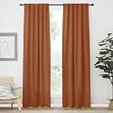 NICETOWN Blackout Curtain Panels Window Draperies - (Burnt Orange Color) 34-Inch Wide x72-Inch Long, 2 Pieces, Home Decoration Light &amp; Noise Reducing Window Covering Room Darkening Drapes for Bedroom
