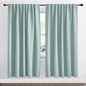 NICETOWN Blackout Curtain Panels Window Draperies - (Aqua Blue Color) 70x72 inch, 2 Pieces, Insulating Room Darkening Blackout Drapes for Bedroom
