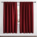 NICETOWN Blackout Curtain Panels Window Draperies - (Burgundy Red Color) 70x72 inch, 2 Pieces, Insulating Room Darkening Blackout Drapes for Bedroom