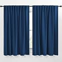 NICETOWN Blackout Curtain Panels Window Draperies - (Moroccan Blue Color) 70x63 inch, 2 Pieces, Rod Pocket &amp; Back Tab Insulating Room Darkening Blackout Drapes for Bedroom