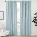 NICETOWN Blackout Curtain Panels Window Draperies - (Sky Blue Color) 52x84 inch, 2 Pieces, Insulating Room Darkening Blackout Drapes for Bedroom