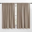 NICETOWN Blackout Curtain Panels Window Draperies - (Taupe Color) 70x63 inch, 2 Pieces, Insulating Room Darkening Blackout Drapes for Bedroom