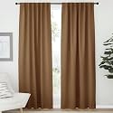 NICETOWN Blackout Curtain Panels Window Draperies - (Gold Brown Color) 52x84 inch, 2 Pieces, Insulating Room Darkening Blackout Drapes for Bedroom