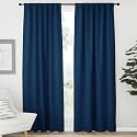 NICETOWN Blackout Curtain Panels Window Draperies - (Moroccan Blue Color) 52x84 inch, 2 Pieces, Insulating Room Darkening Blackout Drapes for Bedroom