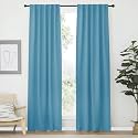 NICETOWN Blackout Curtain Panels Window Draperies - (Teal Blue Color) 34-Inch Wide x72-Inch Long, 2 Pieces, Home Decoration Light &amp; Noise Reducing Window Covering Room Darkening Drapes for Bedroom