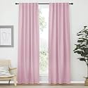 NICETOWN Blackout Curtain Panels Window Draperies - (Baby Pink Color) 34-Inch Wide x72-Inch Long, 2 Pieces, Home Decoration Light &amp; Noise Reducing Window Covering Room Darkening Drapes for Bedroom