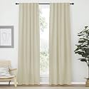 NICETOWN Blackout Curtain Panels Window Draperies - (Beige Color) 42-Inch Wide x84-Inch Long, 2 Pieces, Home Decoration Light &amp; Noise Reducing Window Covering Room Darkening Drapes for Bedroom