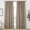 NICETOWN Blackout Curtain Panels Window Draperies - (Taupe Color) 62x84 inch, 2 Pieces, Insulating Room Darkening Blackout Drapes for Doorway Shower Bathroom Laundry Room Bifold Door