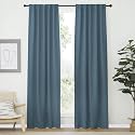 NICETOWN Blackout Curtain Panels Window Draperies - (Smoky Blue Color) 34-Inch Wide x72-Inch Long, 2 Pieces, Home Decoration Light &amp; Noise Reducing Window Covering Room Darkening Drapes for Bedroom
