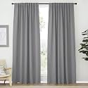 NICETOWN Blackout Curtain Panels Window Draperies - (Silver Grey Color) 70x84 inch, 2 Pieces, Insulating Room Darkening Blackout Drapes for Bedroom