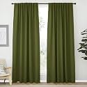 NICETOWN Blackout Curtain Panels Window Draperies - (Olive Green Color) 62x84 inch, 2 Pieces, Privacy Blackout Cloth Fabric, Living Bedroom Room Divider/Sliding Patio Decor Window Curtains