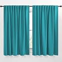 NICETOWN Blackout Curtain Panels Window Draperies - (Peacock Teal Color) 70x63 inch, 2 Pieces, Insulating Room Darkening Blackout Drapes for Bedroom