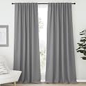 NICETOWN Blackout Curtain Panels Window Draperies - (Silver Grey Color) 70x95 inch, 2 Pieces, Insulating Room Darkening Blackout Drapes for Bedroom