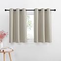 NICETOWN Blackout Curtain Valances for Kitchen Basement Window, 42 W x 36 L