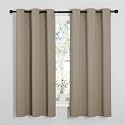 NICETOWN Blackout Curtains &amp; Drapes for Bedroom, Taupe, W34 x L40, Set of 2, Triple Weave Grommet Top Thermal Insulated Light Blocking Panels for Bathroom/Living Room